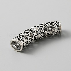Tibetan Style Alloy Curved Tube Beads&nbsp;FIND-TAC0011-48A-AS