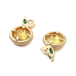 10Pcs Brass Micro Pave Cubic Zirconia Pendants&nbsp;KK-BBC0004-76