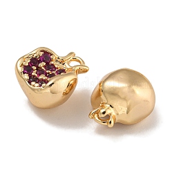 Brass Micro Pave Clear Cubic Zirconia Charms&nbsp;KK-U037-12G-04