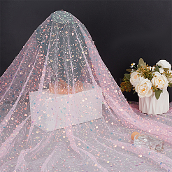 1 Yard Sequins Polyester Mesh Fabric&nbsp;DIY-FG0008-23B