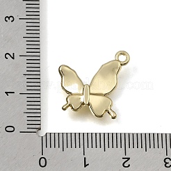 真鍮チャーム  蝶のチャーム  ライトゴールド  18x18x3.5mm  穴：1.6mm&nbsp;KK-CBAE379-05LG