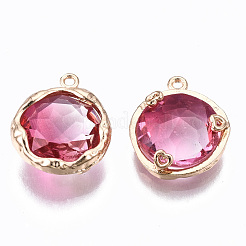 Two-Tone Faceted Glass Charms&nbsp;GLAA-S193-032E