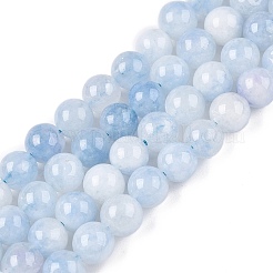 Dyed Natural White Jade Beads Strands&nbsp;G-T138-6mm-210-22