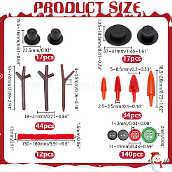 Resin Antler Snowman Hand Branch & Hat & Button & Nose Kits&nbsp;DIY-WR0004-66