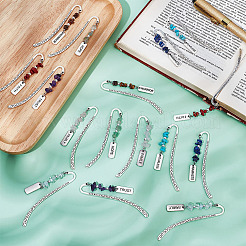 16Pcs 8 Styles Alloy Hook Bookmark&nbsp;AJEW-GO00052