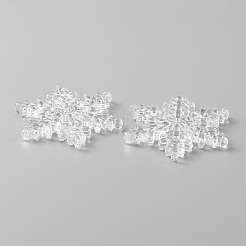 Transparent Acrylic Connector Charms&nbsp;TACR-WH0001-74C