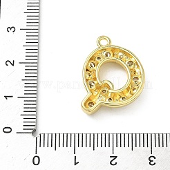 Brass Micro Pave Clear Cubic Zirconia Pendants&nbsp;KK-I476-02G-Q