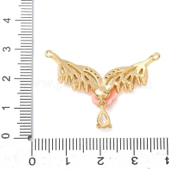 Brass Pave Clear Cubic Zirconia Pendants&nbsp;CU-CBA2C2D-04G-05