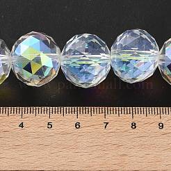 Transparent Electroplate Glass Beads Strands&nbsp;EGLA-N002-34H-H01