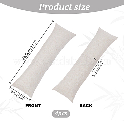 ブレスレットを飾るためのリネン製ジュエリーピロー  きらめき  ゲインボロ  28.5x8x5.5cm  直径：190mm&nbsp;DIY-WH0170-42B