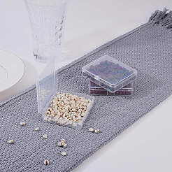 クリアプラスチックビーズ収納ケース  直方体の  透明  7.3x6.4x1.6cm&nbsp;CON-BC0004-46