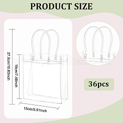 Valentine's Day Rectangle Transparent PVC Storage Bags with Handle&nbsp;ABAG-WH0038-38