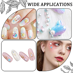 2 Bags ABS Plastic Imitation Pearl with Resin Rhinestone Cabochon&nbsp;MRMJ-SC0001-20B