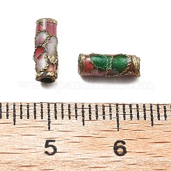 手作り七宝ビーズ  コラム  ライトコーラル  9~9.5x3~3.5x3~3.5mm  穴：1.4mm&nbsp;CLB-Q002-11B