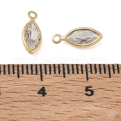 Brass Pave Cubic Zirconia Charms&nbsp;CU-CBABEB3-06G-03