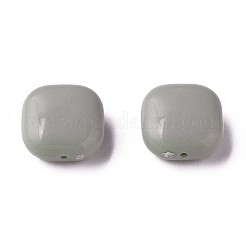 不透明なアクリルビーズ  正方形  濃いグレー  15x15x7.5mm  穴：1.2mm  約375個/500g&nbsp;MACR-S373-147-A05
