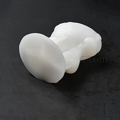 3D クリスマス 雪だるま DIY キャンドル シリコン像型  肖像彫刻用香り付きキャンドル作り  ホワイト  6.8x8.7x10cm  内径：9.5x7.3x5.2のCM&nbsp;CAND-B002-06