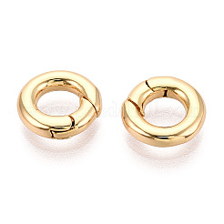 Brass Spring Gate Rings&nbsp;KK-T078-20G-01