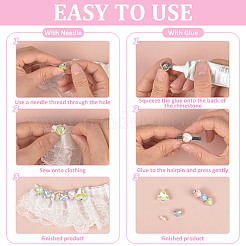 90Pcs 15 Styles Mocha Fluorescent(MI) Sew on Rhinestone&nbsp;GGLA-ME0001-01