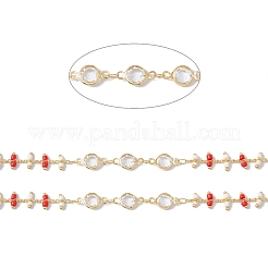 Handmade Eco-friendly Brass Flat Round Link Chains&nbsp;CHC-E025-03G