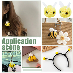 ポリエステル製の蜂50個  DIY縫製装飾用品  きいろ  20~27x19.5~29x20mm&nbsp;DIY-PH0036-25