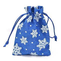 Christmas Themed Burlap Packing Pouches&nbsp;ABAG-L007-01A-02