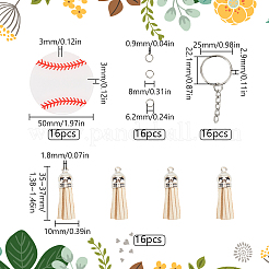 DIY Sports Ball Acrylic Pendant Keychain Making Kits&nbsp;DIY-SP0001-44A