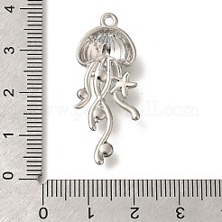 合金ペンダント  クラゲチャーム  銀  35x15x6mm  穴：1.6mm&nbsp;FIND-Z067-07P