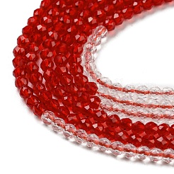 Transparent Gradient Color Glass Beads Strands&nbsp;GLAA-H021-01A-37
