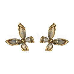 304 Stainless Steel & Cubic Zirconia Stud Earrings&nbsp;WG0DE03-04
