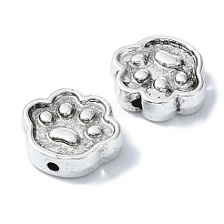 チベット風合金ビーズ  足跡  アンティークシルバー  13.5x15x4.5mm  穴：1.6mm  約162個/500g&nbsp;TIBEB-F065-20AS