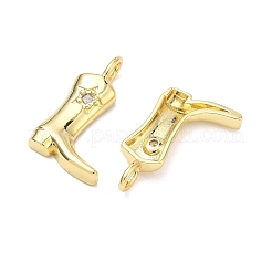 Brass Micro Pave Cubic Zirconia Pendants&nbsp;KK-P345-25G