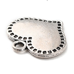 合金のチベット風チャーム  ハート  アンティークシルバー  18x19x2mm  穴：2mm  約251個/500g&nbsp;PALLOY-P293-034AS