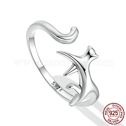 Cat Shape 925 Sterling Silver Cuff Rings&nbsp;FS-WG85062-01