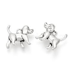 チベット風合金子犬ペンダント  ビーグル犬チャーム  カドミウムフリー＆鉛フリー  アンティークシルバー  14x16x5mm  穴：2mm  約490個/1000g&nbsp;TIBEP-Q076-065AS-RS
