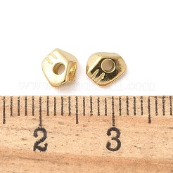 304ステンレススチールビーズ  ナゲット  14KGP本金メッキ  5.5x5x2.2mm  穴：1.5mm&nbsp;STAS-L022-494G