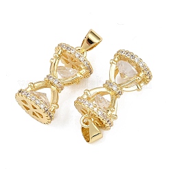 Brass Cubic Zirconia Pendants&nbsp;X-KK-L251-38G
