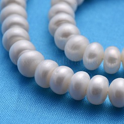 天然養殖淡水パールビーズ連売り  ロンデル  ホワイト  9~10mm&nbsp;X-PEAR-S002-9-10mm-3