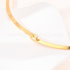 4mm 304ステンレス製チョーカーネックレス  硬いネックレス  イオンプレーティング（ip）  ゴールドカラー  内径：5.63インチ（14.3cm）&nbsp;SA-CBA725A-23G