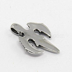 ヴィンテージ メンズ 304 ステンレス スチール アニマル クロー ペンダント  アンティークシルバー  38x25x7mm  穴：6x4mm&nbsp;STAS-O044-14