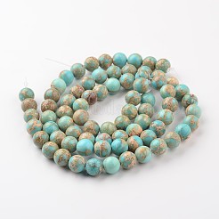 Natural Imperial Jasper Beads Strands&nbsp;X-G-I122-8mm-12