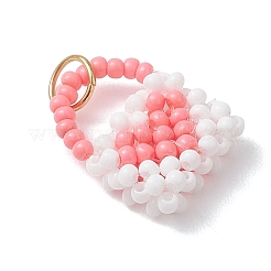 Glass Seed Beaded Handbag Pendants&nbsp;PALLOY-MZ01217-03