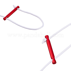アルミ合金製テントコードアジャスター10個  コラム  レッド  80x10mm  穴：6.5mm&nbsp;TOOL-FH0001-73