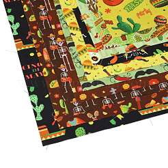 Halloween Theme Pattern Printed Cotton Fabric&nbsp;DIY-O010-02B