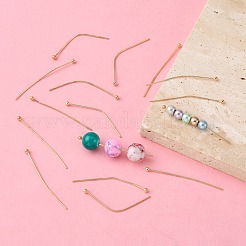 真鍮ボールピン  ゴールドカラー  35x0.6mm  約100個/20g&nbsp;X-KK-L048-01