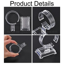 プラスチックブレスレットディスプレイ  透明  94x60x40mm&nbsp;X-BDIS-B001-2