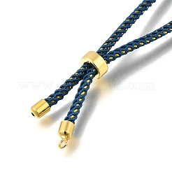 Braided Cotton Cord Slider Bracelet Making&nbsp;MAK-R001-01G-29