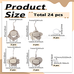 DIY 304 Stainless Steel Dangle Earring Making Kits&nbsp;DIY-LP0005-21B-P