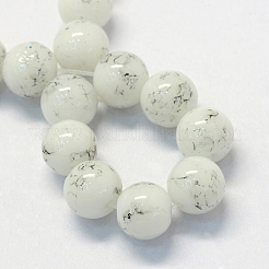 Baking Paint Glass Round Bead Strands&nbsp;DGLA-Q019-8mm-41