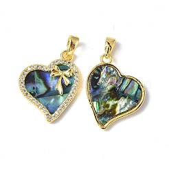 Abalone Shell/Paua Shell Pendants&nbsp;KK-P223-11G